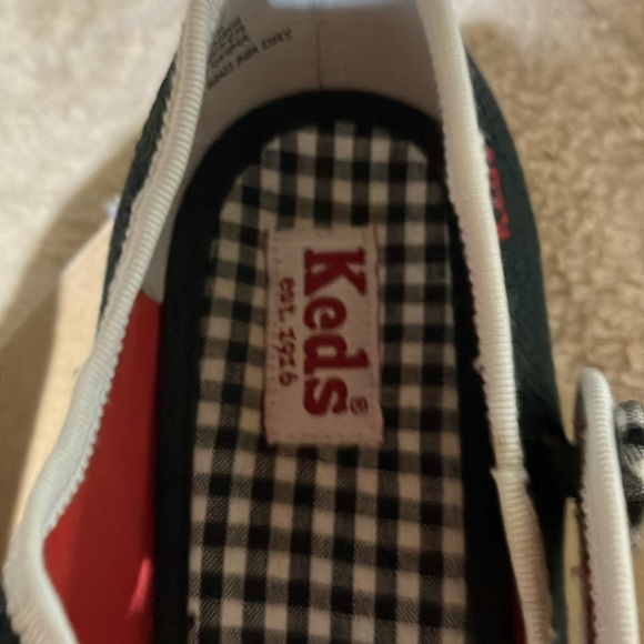 Keds, black and white checked Mary Jane platform shoes. 7.5 size - Picture 6 of 6